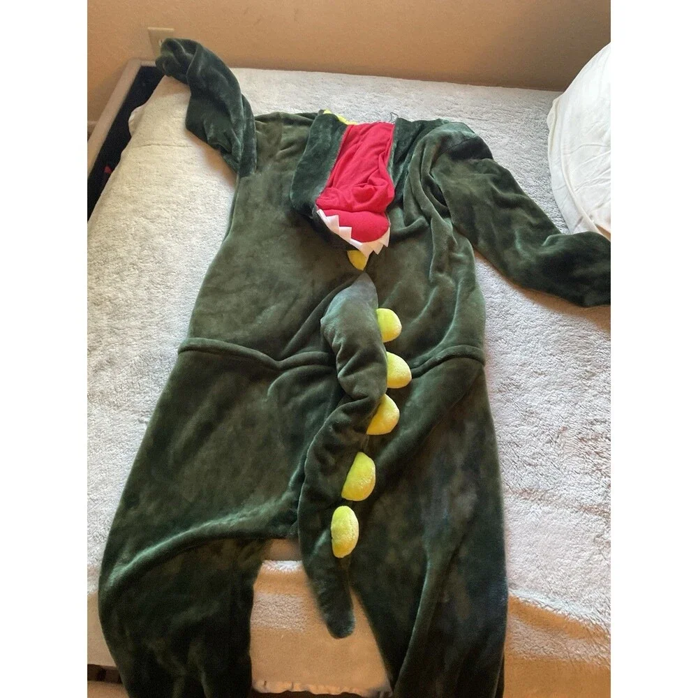 Silver Lilly Dinosaur GODZILLA Unionsuit Cosplay Halloween Costume Large
